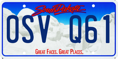 SD license plate 0SVQ61
