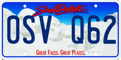 SD license plate 0SVQ62