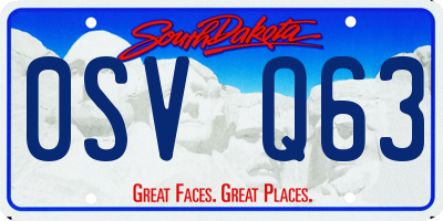SD license plate 0SVQ63