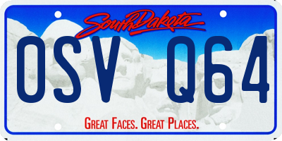 SD license plate 0SVQ64