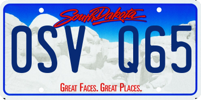 SD license plate 0SVQ65