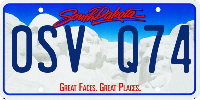 SD license plate 0SVQ74