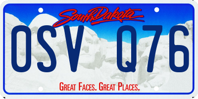 SD license plate 0SVQ76