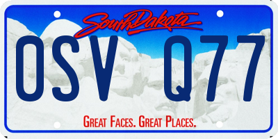 SD license plate 0SVQ77