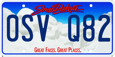 SD license plate 0SVQ82