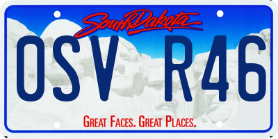 SD license plate 0SVR46
