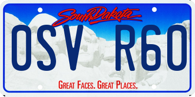 SD license plate 0SVR60