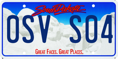 SD license plate 0SVS04