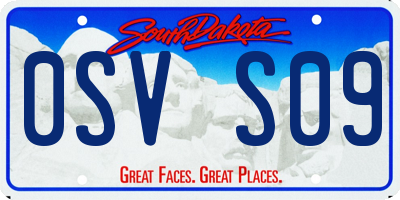 SD license plate 0SVS09