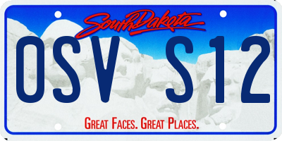 SD license plate 0SVS12