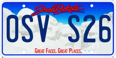 SD license plate 0SVS26