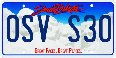 SD license plate 0SVS30