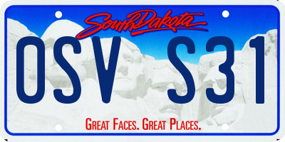 SD license plate 0SVS31