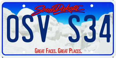 SD license plate 0SVS34