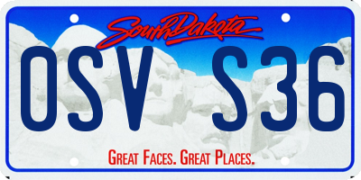 SD license plate 0SVS36
