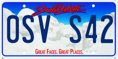 SD license plate 0SVS42
