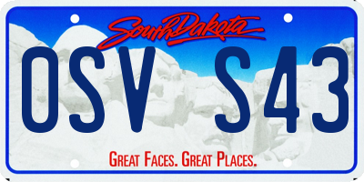 SD license plate 0SVS43