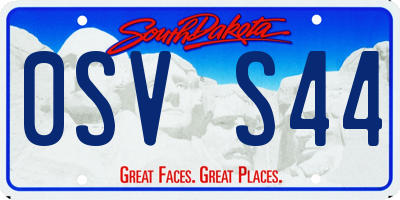 SD license plate 0SVS44