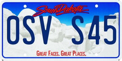 SD license plate 0SVS45