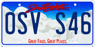 SD license plate 0SVS46