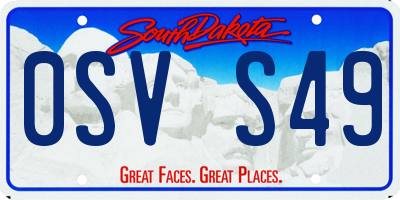 SD license plate 0SVS49
