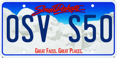 SD license plate 0SVS50