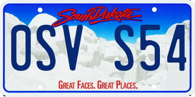 SD license plate 0SVS54