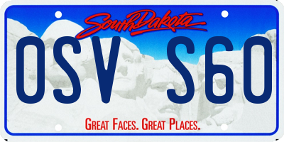 SD license plate 0SVS60