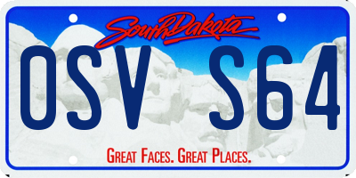 SD license plate 0SVS64