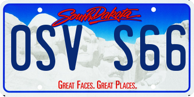 SD license plate 0SVS66
