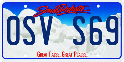SD license plate 0SVS69