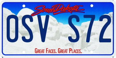 SD license plate 0SVS72