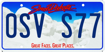 SD license plate 0SVS77