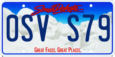 SD license plate 0SVS79