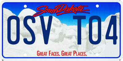 SD license plate 0SVT04