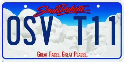SD license plate 0SVT11