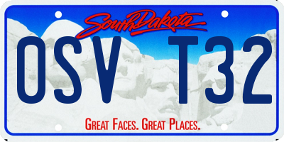 SD license plate 0SVT32