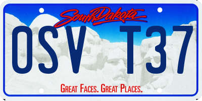 SD license plate 0SVT37