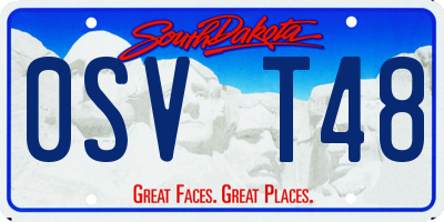 SD license plate 0SVT48