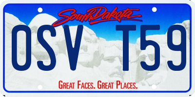 SD license plate 0SVT59