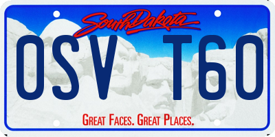 SD license plate 0SVT60