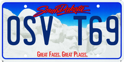 SD license plate 0SVT69