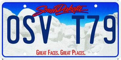 SD license plate 0SVT79