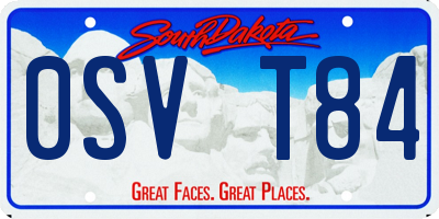SD license plate 0SVT84
