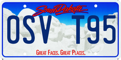 SD license plate 0SVT95