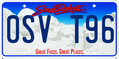 SD license plate 0SVT96
