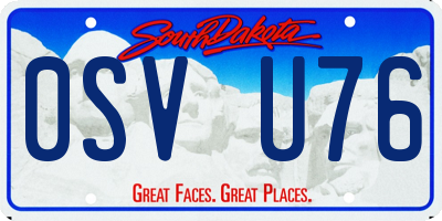 SD license plate 0SVU76