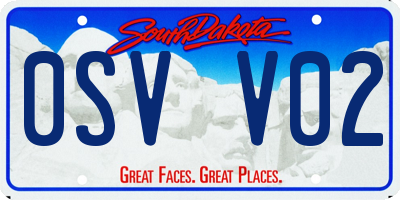 SD license plate 0SVV02