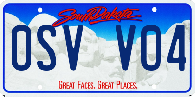 SD license plate 0SVV04