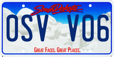 SD license plate 0SVV06